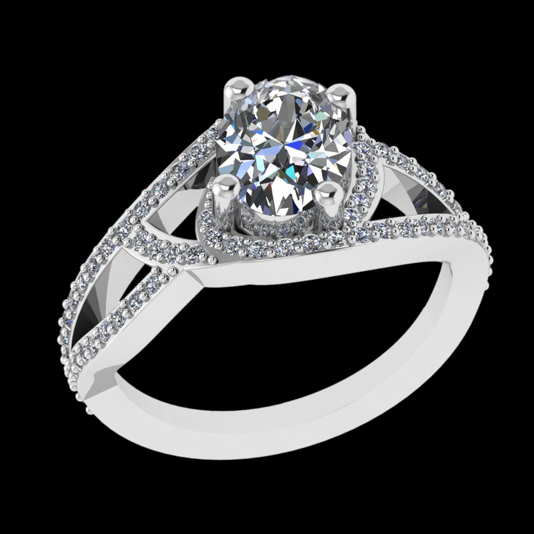 2.47 CtwVS/SI1 Diamond 10k white Gold Engagement Ring: Center Daimond Weight :-2.00 Ctw ( Round Cut) Color : j-k Clarity : VS/SI1 Side Diamond Weight Of Ctw 0.47 Ctw Color : j-k Clarity : VS/SI1 Daimond Setting : Prong Metal Weight : Approx 4.91 gram 10k