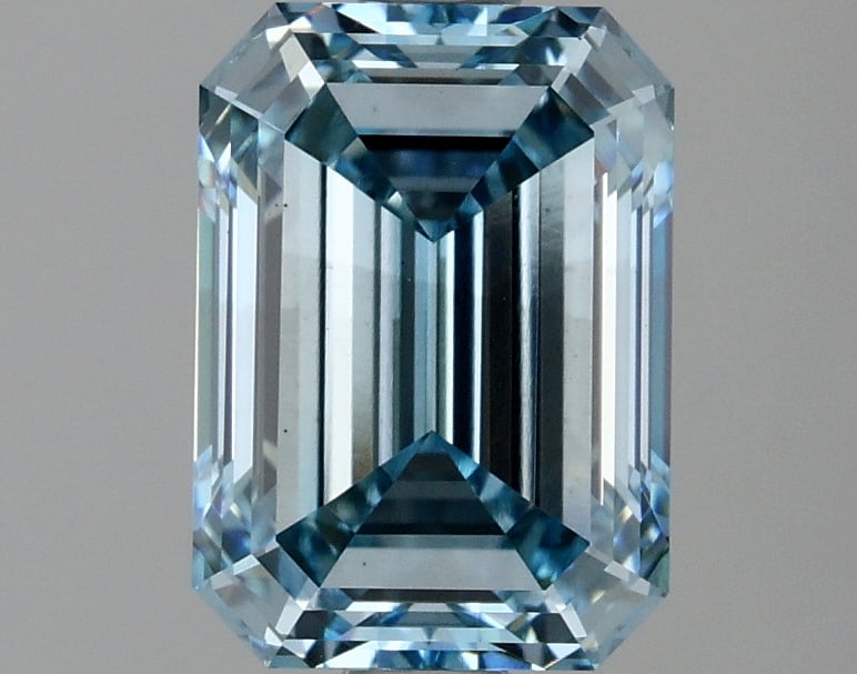2.04ct Emerald Cut Lab Grown Diamond: IGI CertifiedEmeraldCut Loose Diamond (LAB GROWN) - Weight:2.04 ctw; Color: Fancy Intense Blue; Clarity: VS2 #3SS98793v15