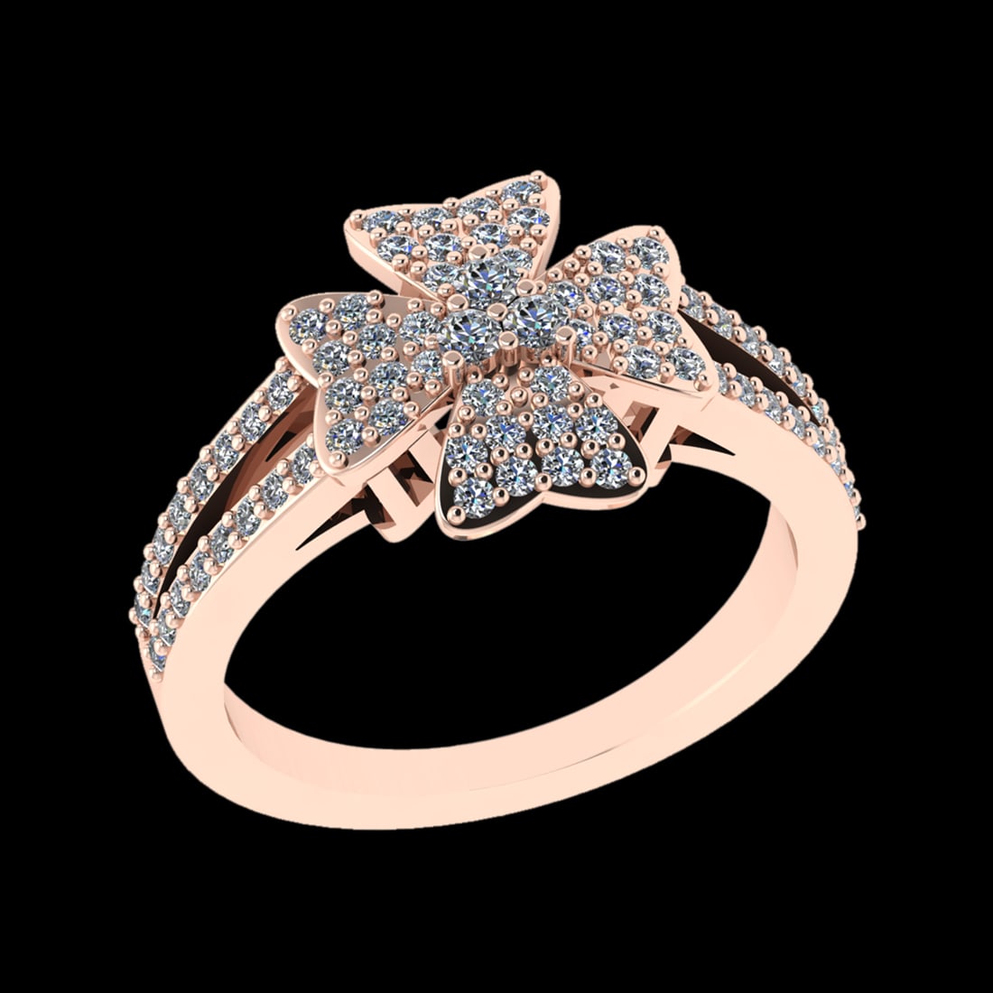 0.68 CtwVS/SI1 Diamond 10k Rose Gold Engagement Ring: Total Daimond Weight :-0.68 Ctw Color : j-k Clarity : VS/SI1 Setting : Prong Metal Weight : Approx 5.48 gram 10k Rose Gold Engagement Ring Current Ring Size 6 (ALL DIAMOND ARE LAB GROWN ) #3SS96366v15