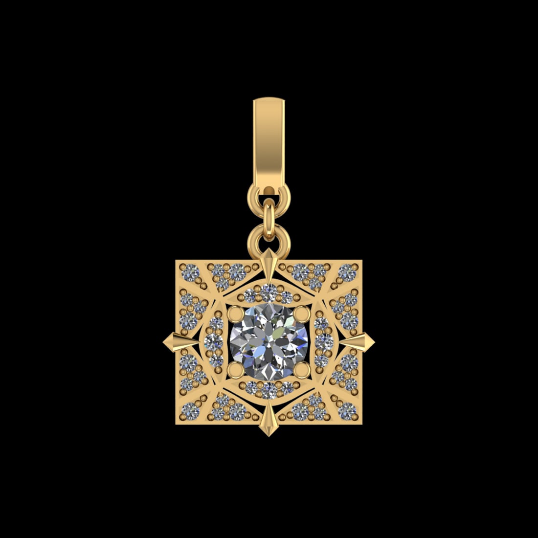 0.92 Ctw VS/SI1 Diamond Prong Set 10k Yellow Gold Pendant (ALL DIAMOND ARE: Center Daimond Weight :-0.66 Ctw ( Round Cut) Color : J-K Clarity : VS/SI1 Side Diamond Weight Of Ctw 0.26 Ctw Color : J-K Clarity : VS/SI1 Daimond Setting : Prong Metal Weight : Approx 4.33 gram 10k