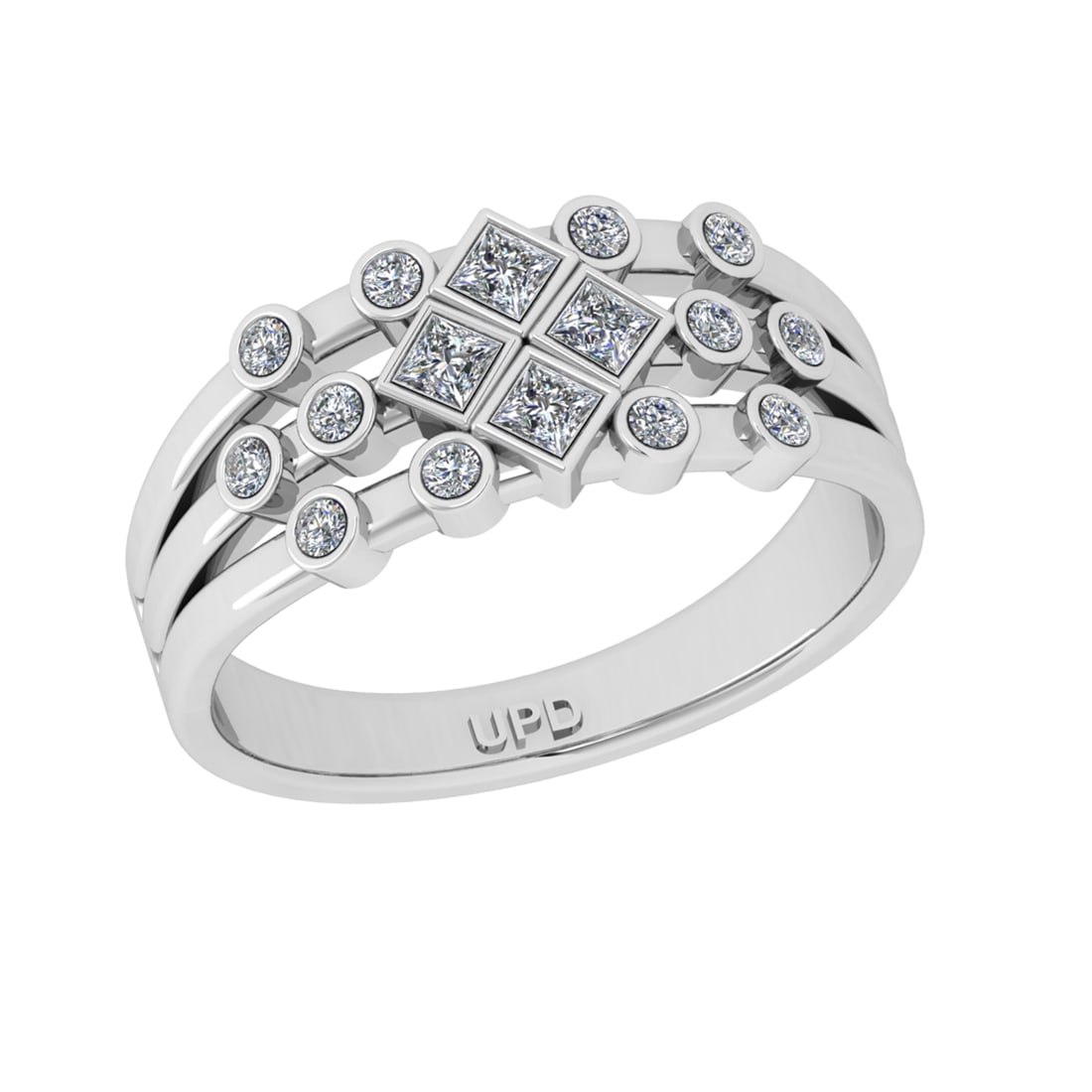 0.42 Ctw VS/SI1 Diamond Prong Set 14k white Gold Engagement Ring (ALL DIAMO: Total Daimond Weight :-0.42 Ctw Color : G-H Clarity : VS/SI1 Setting : Prong Metal Weight : Approx 4.45 gram 14k White Gold Engagement Ring Current Ring Size 7 (ALL DIAMOND ARE LAB GROWN ) #3SS23440v1