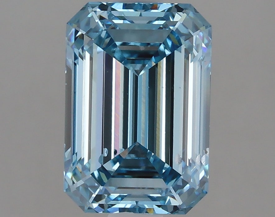 2.13ct Emerald Cut Lab Grown Diamond: IGI CertifiedEmeraldCut Loose Diamond (LAB GROWN) - Weight:2.13 ctw; Color: Fancy Intense Blue; Clarity: SI1 #3SS98803v15