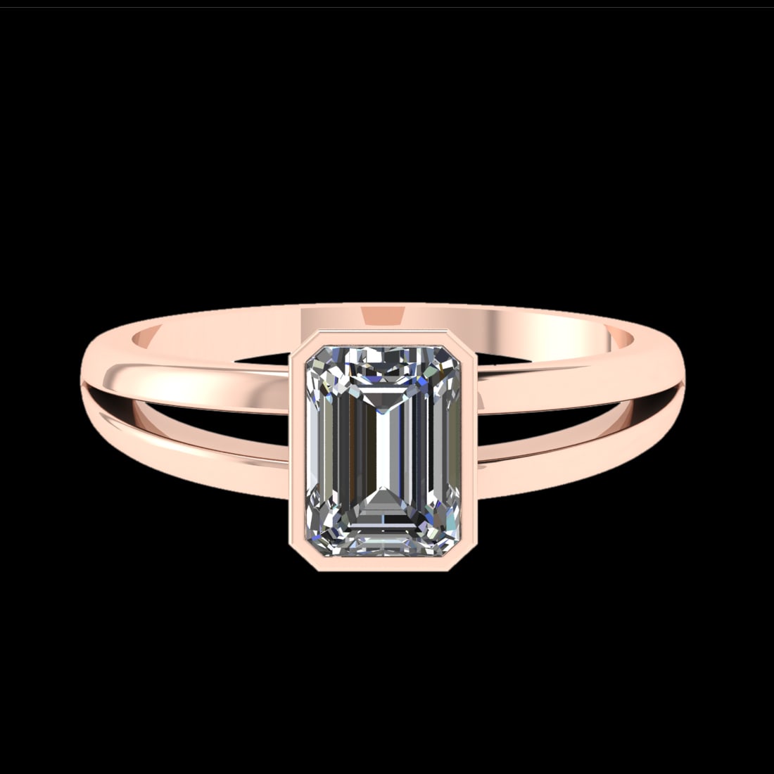 1.00 Ctw VS/SI1 Diamond Prong Set 10K Rose Gold Solitaire Ring (ALL DIAMOND: Center Daimond Weight :-1.00 Ctw ( Emerald Cut) Color : F-G Clarity : VS/SI1 Metal Weight : Approx 2.83 gram 10K Rose Gold Solitaire Ring Current Ring Size 6 (LAB GROWN) #3SS23100v15