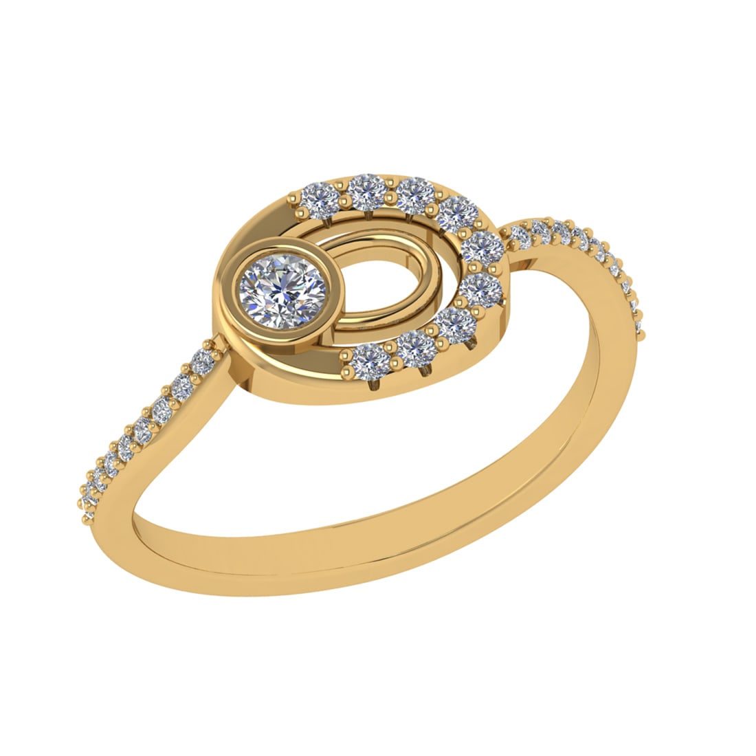 0.33 Ctw SI2/SI1 Diamond Prong Set 14k Yellow Gold Engagement Ring: Center Daimond Weight :-0.11 Ctw ( Round Cut) Color : G-H Clarity : SI2/SI1 Side Diamond Weight Of Ctw 0.22 Ctw Color : G-H Clarity : SI2/SI1 Daimond Setting : Prong Metal Weight : Approx 3.01 gram 14