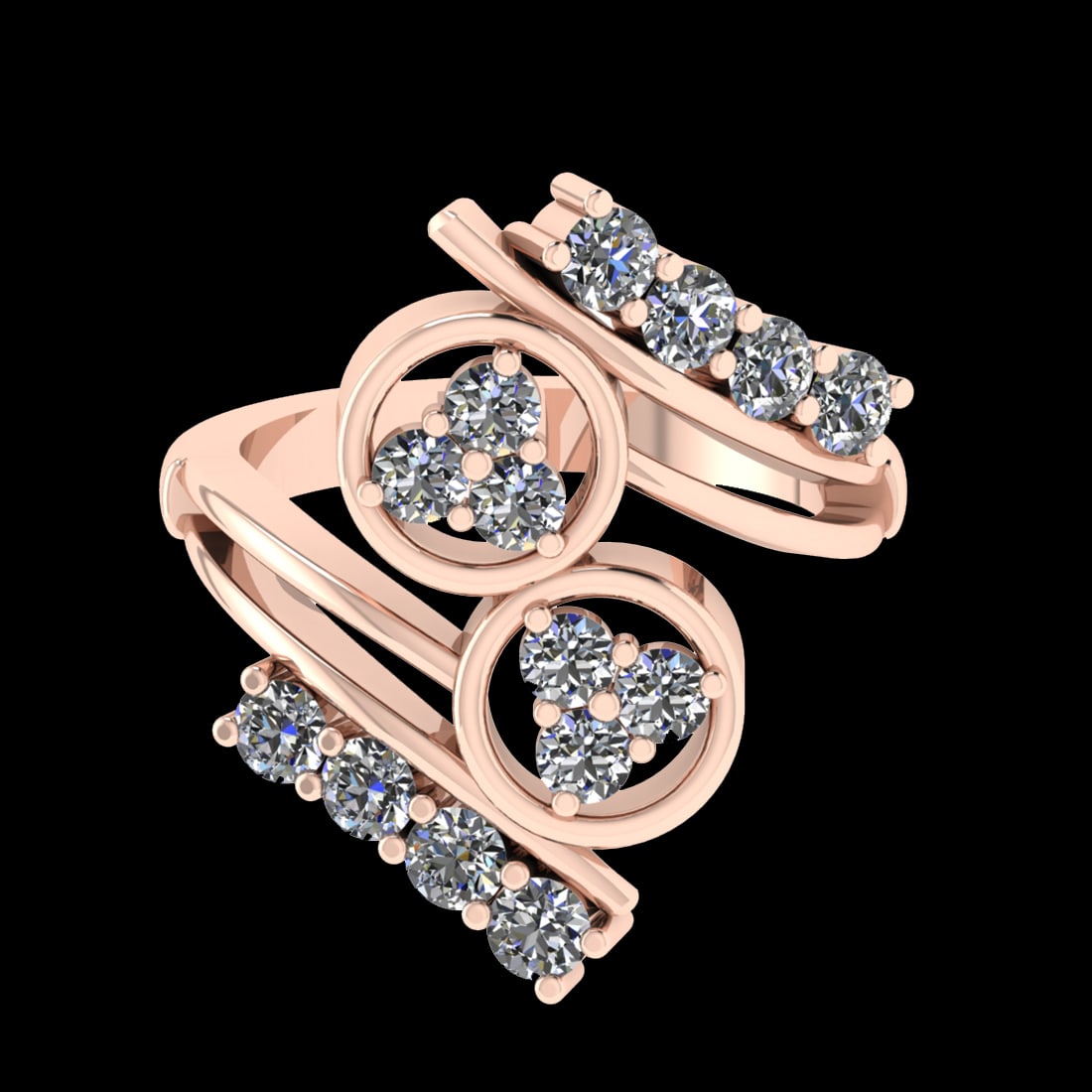 1.14 Ctw VS/SI1 Diamond 10k Rose Gold Engagement Ring (ALL DIAMOND ARE LAB: Total Daimond Weight :-1.14 Ctw Color : J-K Clarity : VS/SI1 Setting : Prong Metal Weight : Approx 6.06 gram 10k Rose Gold Engagement Ring Current Ring Size 7 (ALL DIAMOND ARE LAB GROWN) #3SS65546v15