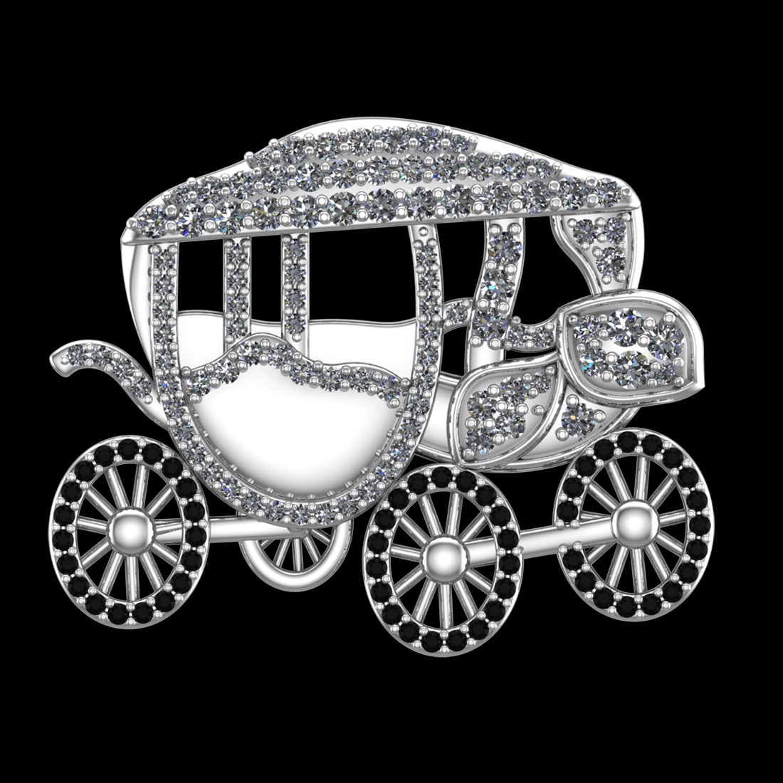 1.24 Ctw VS/SI1 Treated fancy black & White J-K Diamond 10k white Gold Broo: Total Daimond Weight :-1.24 Ctw (Round cut ) Color : Treated fancy black & White J-K Diamond Clarity : VS/SI1 Setting : Prong Metal Weight : Approx 11.25 gram 10k White Gold Brooch(ALL DIAMOND ARE LAB