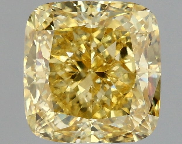 2.09 ctw. VS1 IGI Certified Cushion Q Cut Loose Diamond (LAB GROWN): IGI Certified Cusq Cut Loose Diamond (LAB GROWN) - Weight :- 2.09 ctw; Color :- Fancy Vivid Yellow; Clarity :-VS1 #3SS24068v15
