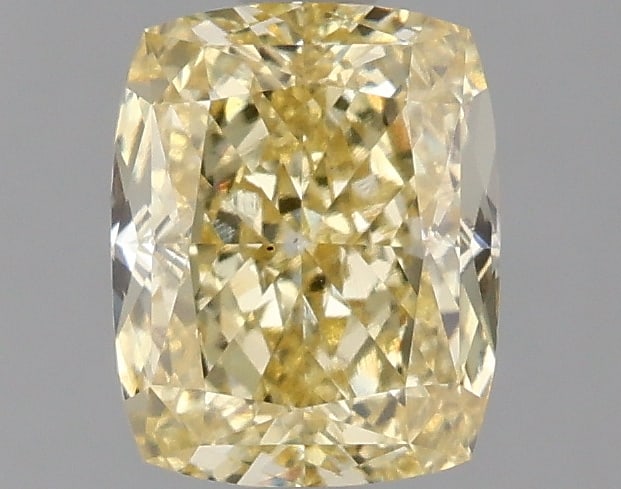 1.52 ctw. VVS2 IGI Certified Cushion Cut Loose Diamond (LAB GROWN): IGI Certified Cu Cut Loose Diamond (LAB GROWN) - Weight :- 1.52 ctw; Color :- Fancy Intense Yellow; Clarity :-VVS2 #3SS23898v15