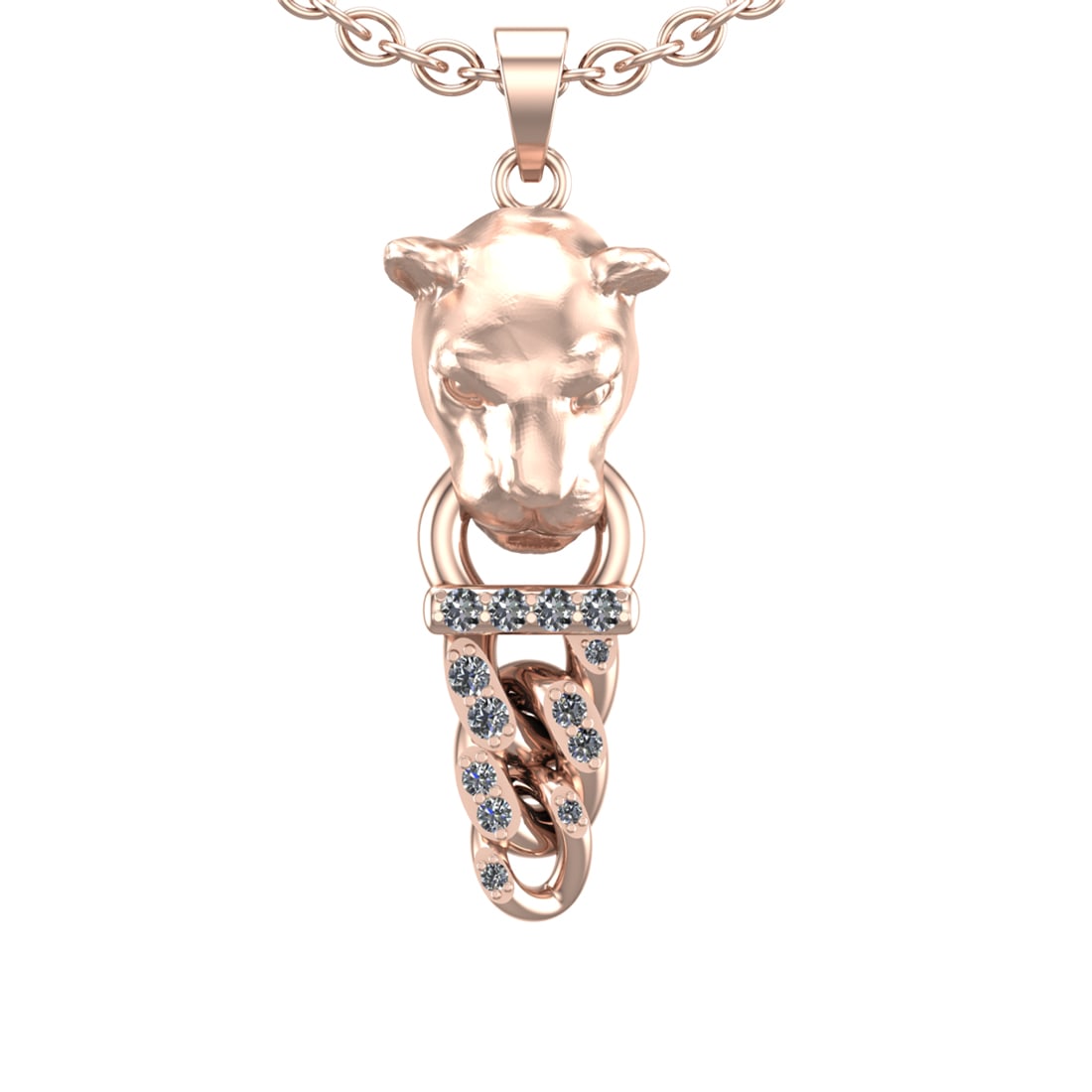 0.53 Ctw VS/SI1 Diamond Prong Set 14k Rose Gold Pandant (ALL DIAMOND ARE LA: Total Daimond Weight :-0.53 Ctw Color : G-H Clarity : VS/SI1 Setting : Prong Metal Weight : Approx 16.43 gram 14k Rose Gold Pandant (ALL DIAMOND ARE LAB GROWN ) #3SS73259v14