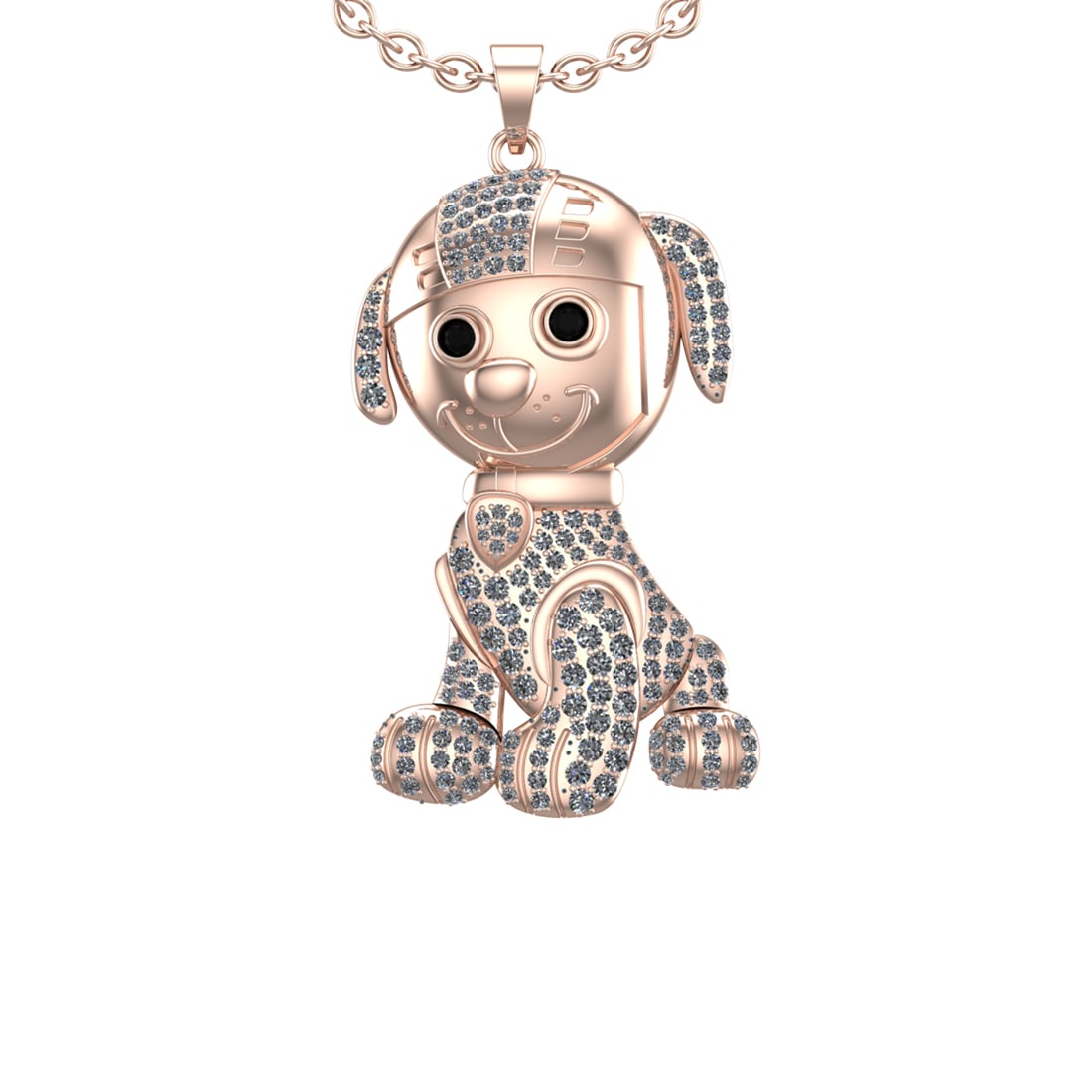 2.93 Ctw VS/SI1 Treated Fancy Black and white Diamond 14K Rose Gold Hip Hop: Eye stone weight :- 0.20 ctw eye stone color :-Treated Fancy Black Diamond Setting : Prong Clarity : VS/SI1 Total Diamond Weight : 2.73 Ctw (Round cut) Center Diamond Color :- J-K Center Clarity : VS/