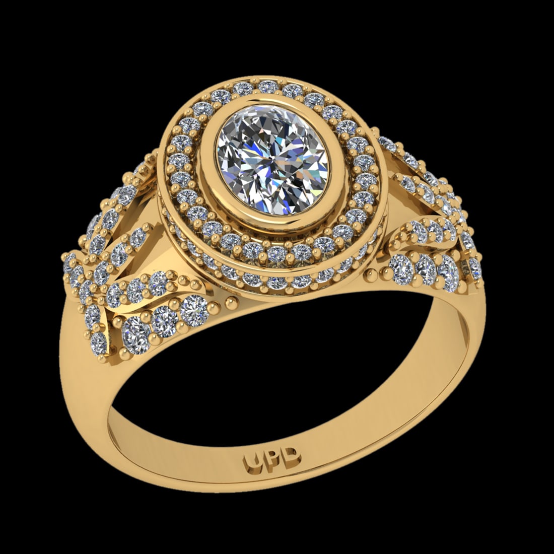 1.46 Ctw VS/SI1 Diamond 10k Yellow Gold Engagement Ring (ALL DIAMOND ARE LA: Center Diamond Weight :-0.75 Ctw ( Oval cut) Color :- J-K Clarity : VS/SI1 Center Stone Setting : Prong Side Diamond Weight Of Ctw 0.71 Ctw Color : J-K Clarity : VS/SI1 Stone Setting : Prong Metal Wei