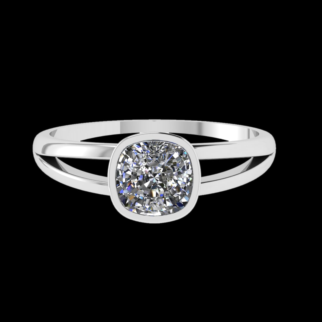 1.25 Ctw VS/SI1 Diamond Prong Set 10K white Gold Solitaire Ring (ALL DIAMON: Center Daimond Weight :-1.25 Ctw ( Cushion Cut) Color : F-G Clarity : VS/SI1 Metal Weight : Approx 2.14 gram 10K white Gold Solitaire Ring Current Ring Size 6 (LAB GROWN) #3SS23104v15