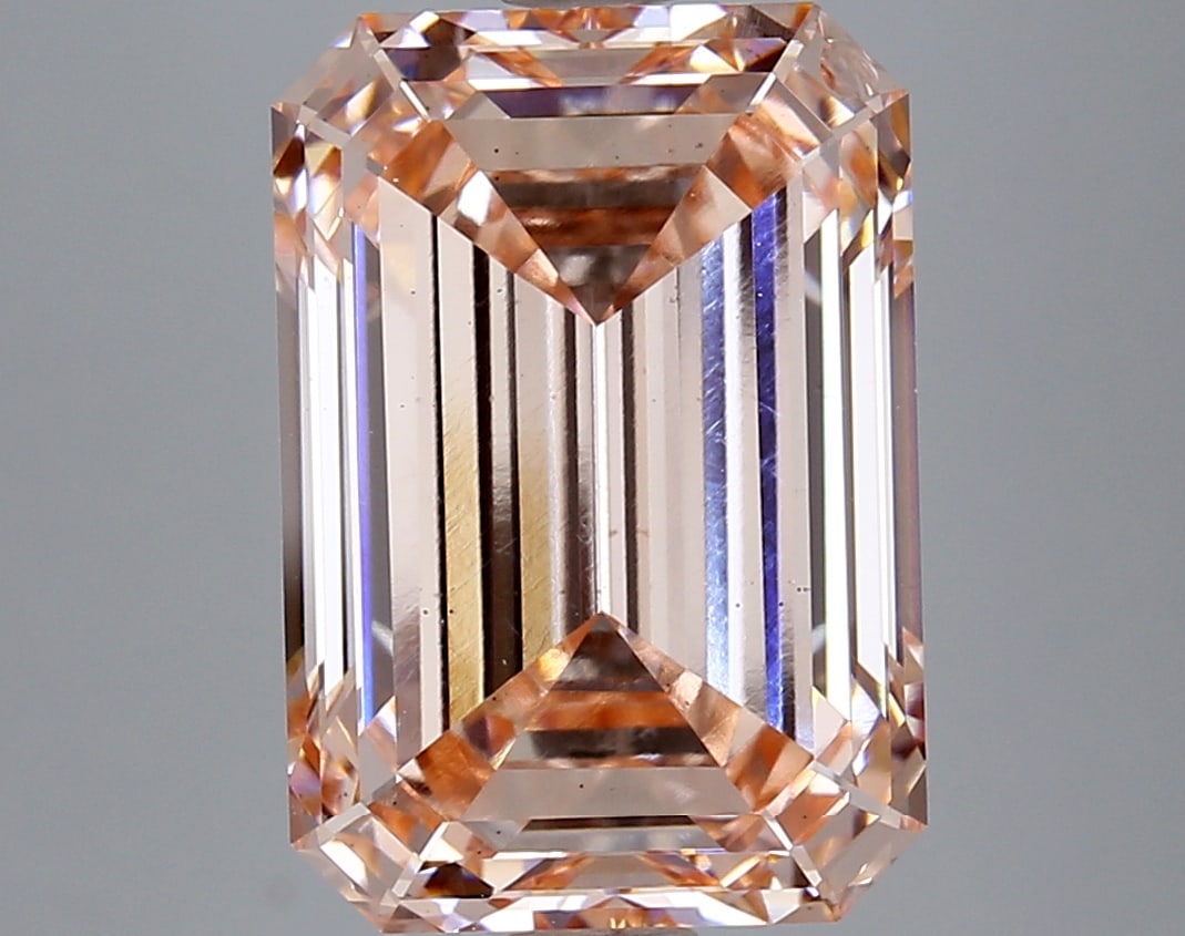 8.13ct Emerald Cut Lab Grown Diamond: IGI CertifiedEmeraldCut Loose Diamond (LAB GROWN) - Weight:8.13 ctw; Color: Fancy Intense Pink; Clarity: VS2 #3SS98764v15