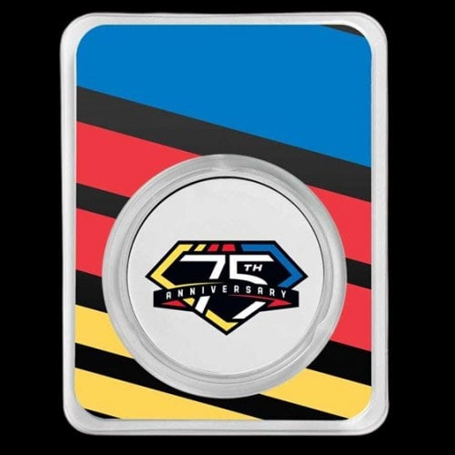 Collectable Silver 1 oz NASCAR 75th Double Sided Colorized Silver Round (1 of 1)