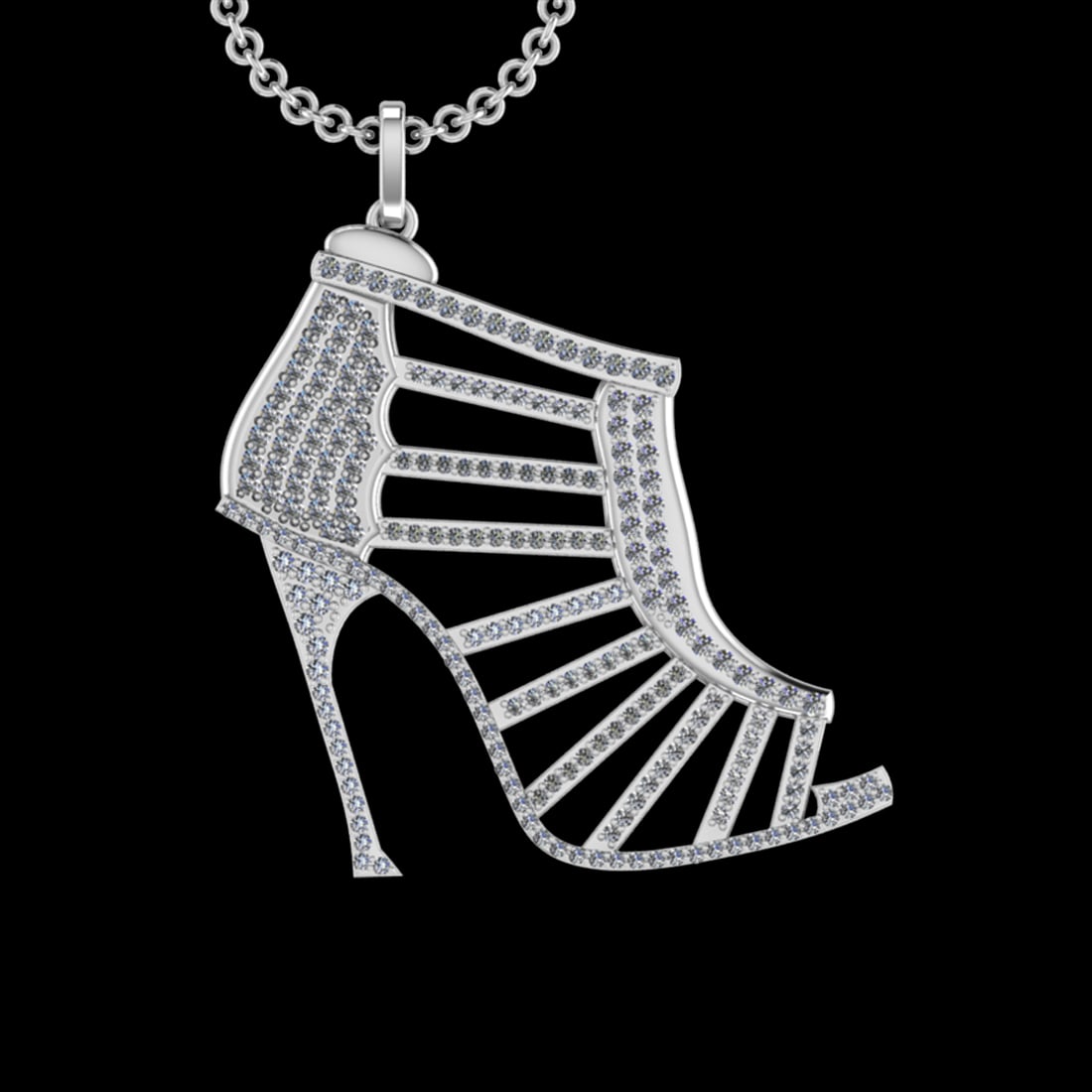 2.39 Ctw VS/SI1 Diamond 10k white Gold Pandant (ALL DIAMOND ARE LAB GROWN): Total Daimond Weight :-2.39 Ctw Color : J-K Clarity : VS/SI1 Setting : Prong Metal Weight : Approx 12.52 gram 10k White Gold Pandant (ALL DIAMOND ARE LAB GROWN) #3SS22458v15