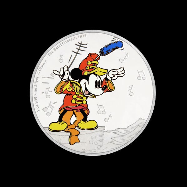 Collectable 2016 Niue 1 oz Silver $2 Mickey Through the Ages: Band Concert: 2016 Niue 1 oz Silver $2 Mickey Through the Ages: Band Concert #3SS96540v15