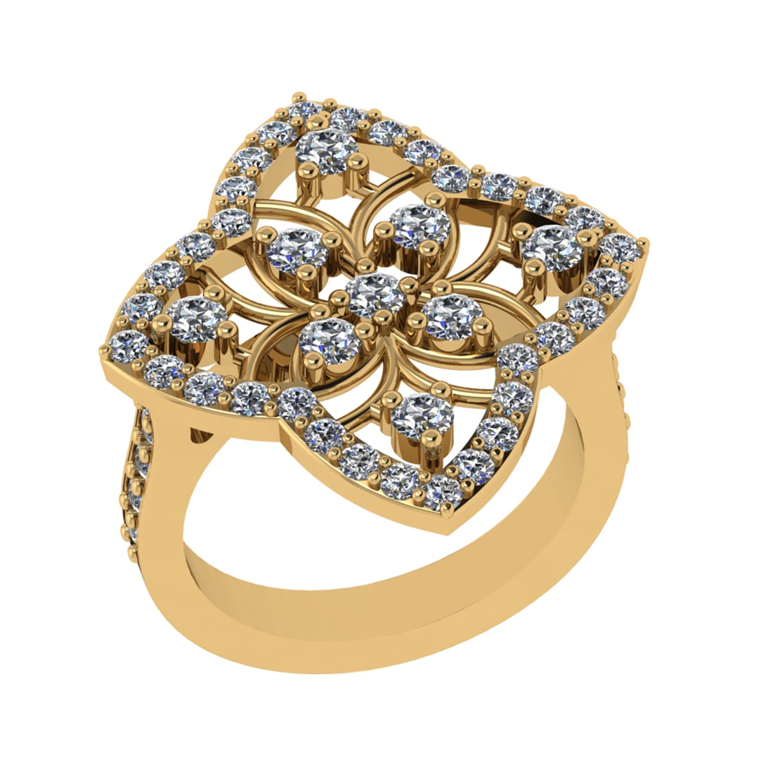 1.50 Ctw SI2/SI1 Diamond Prong Set 14k Yellow Gold Engagement Ring (ALL DIA: Total Daimond Weight :-1.50 Ctw Color : G-H Clarity : SI2/SI1 Setting : Prong Metal Weight : Approx 7.21 gram 14k Yellow Gold Engagement Ring Size 6 (ALL DIAMOND ARE LAB GROWN) #3SS22558v15