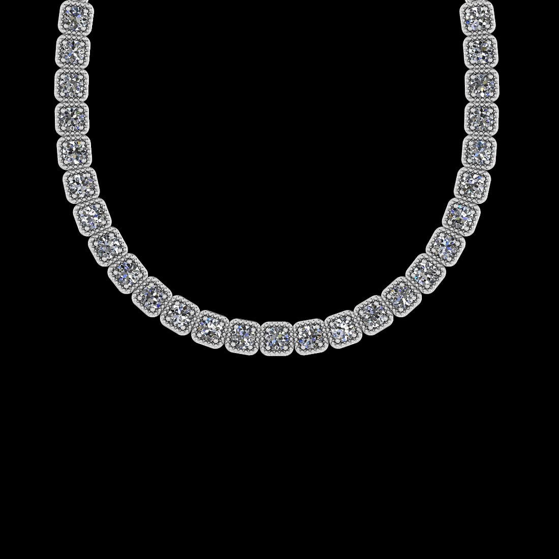 2.82 Ctw VS/SI1 Diamond 14K White Gold Necklace (ALL DIAMOND ARE LAB GROWN (1 of 1)