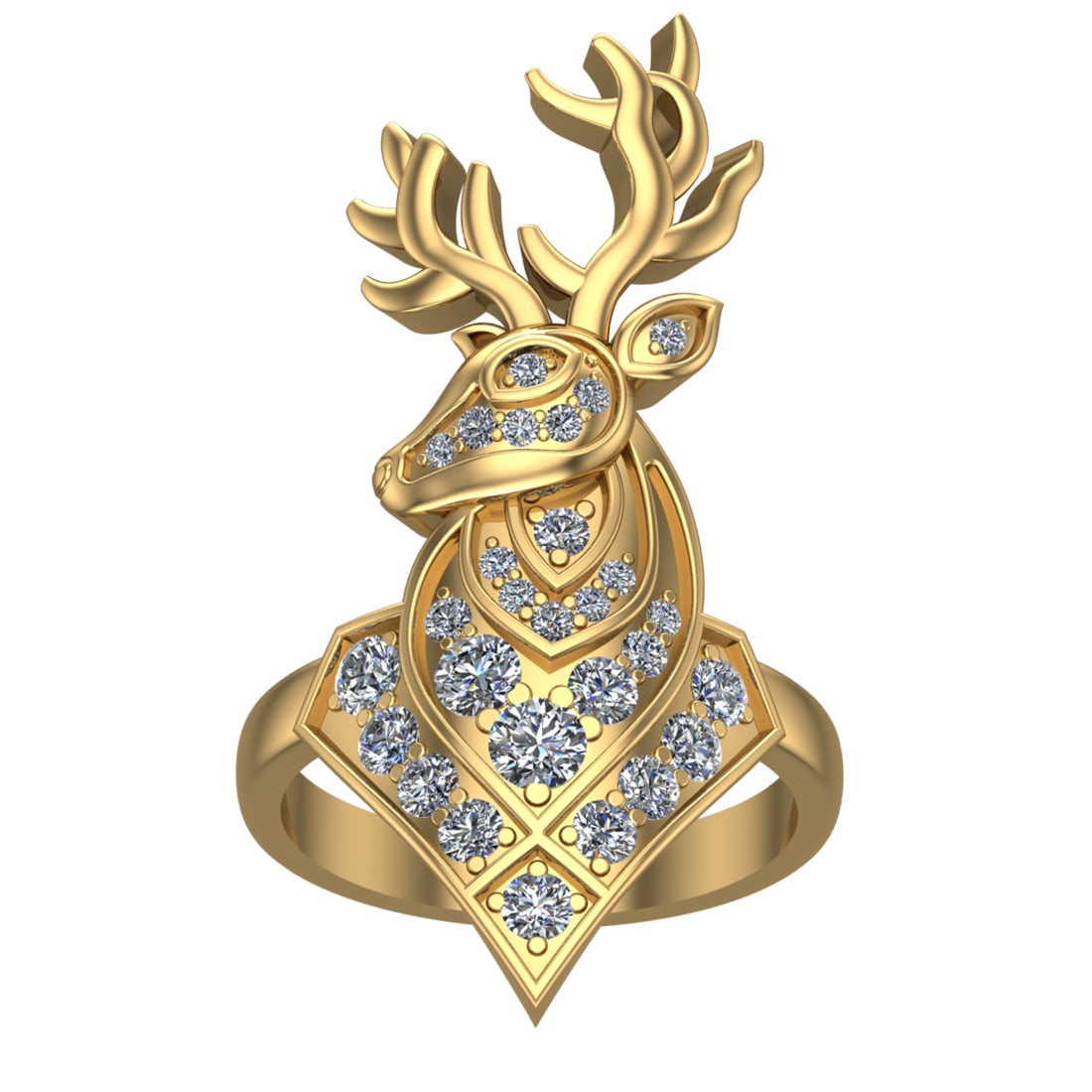 1.25 Ctw VS/SI1 Diamond 14k Yellow Gold Creature theme Ring (ALL DIAMOND AR (1 of 2)