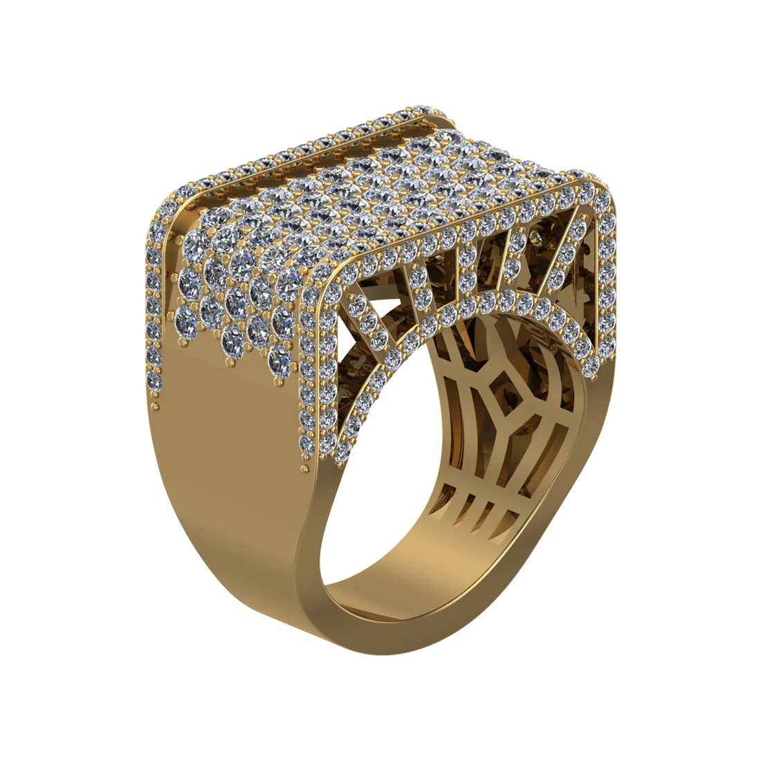 4.42 Ctw VS/SI1 Diamond 14k Yellow Gold Engagement Ring (ALL DIAMOND ARE LA (1 of 2)