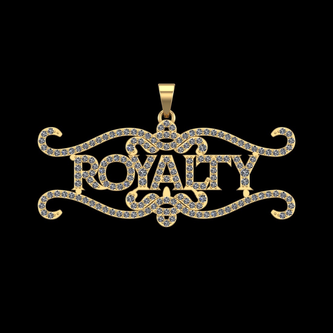 2.03 Ctw VS/SI1 Diamond 10k Yellow Gold Royalty Pandant (ALL DIAMOND ARE LA (1 of 1)