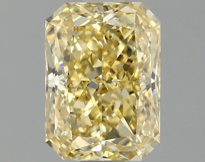 1.56ct Radiant Cut Lab Grown Diamond: IGI CertifiedRadiantCut Loose Diamond (LAB GROWN) - Weight:1.56 ctw; Color: Fancy Intense Yellow; Clarity: VVS2 #3SS98976v15
