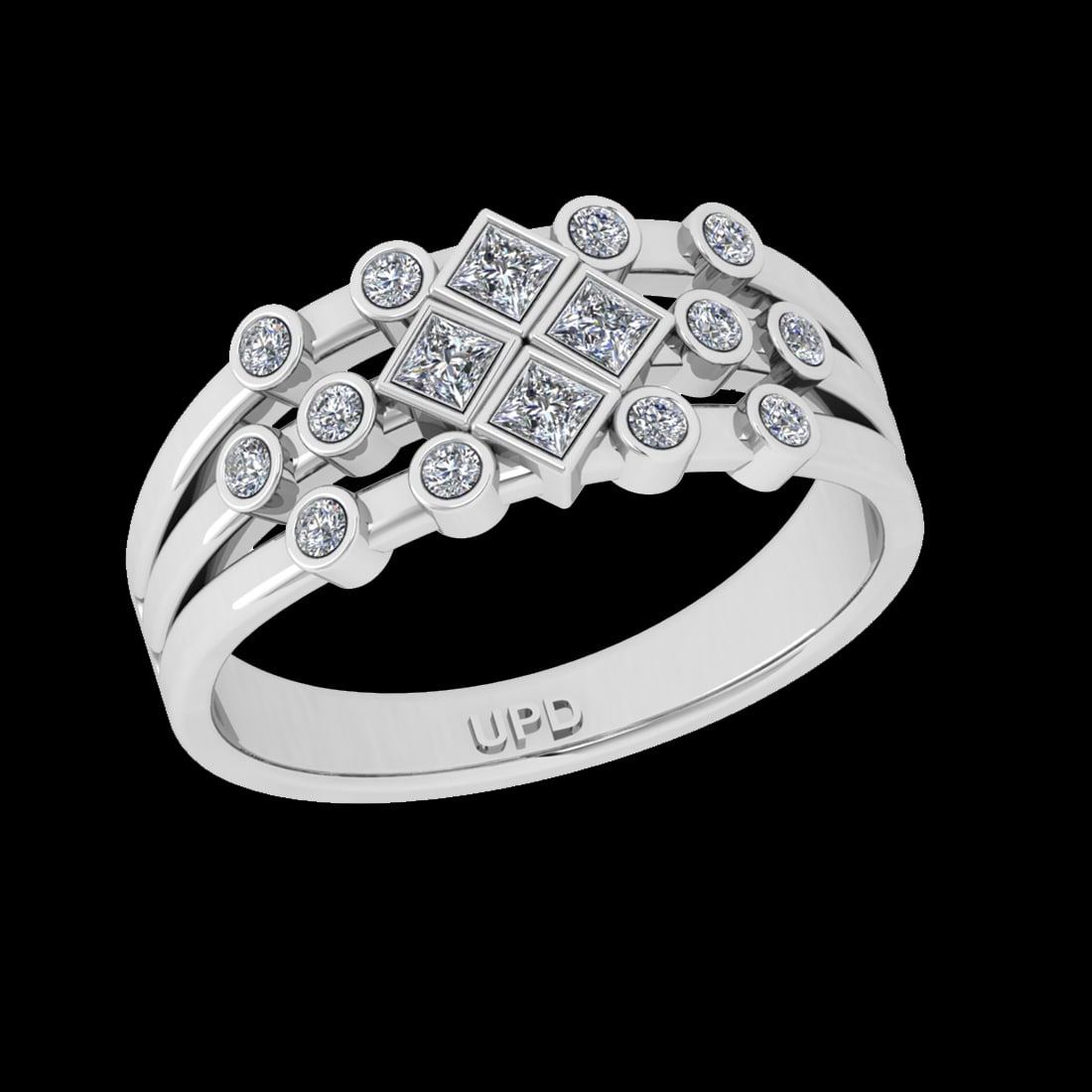 0.42 Ctw VS/SI1 Diamond Prong Set 18k white Gold Engagement Ring (ALL DIAMO: Total Daimond Weight :-0.42 Ctw Color : G-H Clarity : VS/SI1 Setting : Prong Metal Weight : Approx 5.45 gram 18k White Gold Engagement Ring Current Ring Size 7 (ALL DIAMOND ARE LAB GROWN) #3SS65649v15