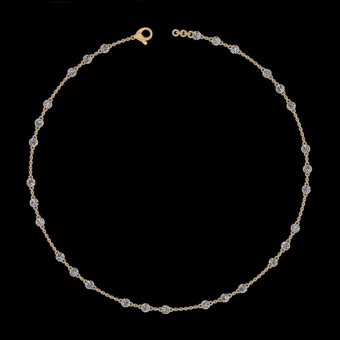 0.90 Ctw VS/SI1 Diamond 14K Yellow Gold Yard Necklace (ALL DIAMOND ARE LAB: Center Diamond Weight : 0.90 Ctw (Round Cut) Center Diamond Color :- J-K Center Clarity : VS/SI1 Stone Setting : Prong 14K Yellow Gold Yard Necklace (ALL DIAMOND ARE LAB GROWN ) Size-18 Inch SJT03-2.0