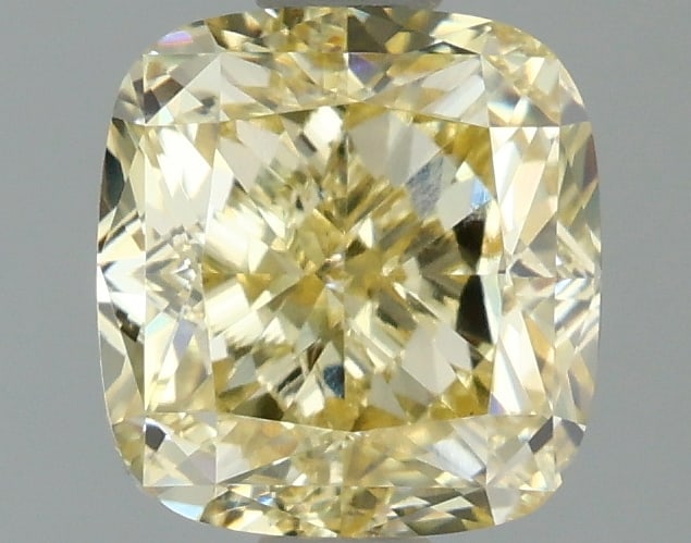 1.54ct Cushion Square Cut Lab Grown Diamond: IGI CertifiedCushion SquareCut Loose Diamond (LAB GROWN) - Weight:1.54 ctw; Color: Fancy Intense Yellow; Clarity: VVS2 #3SS99105v15