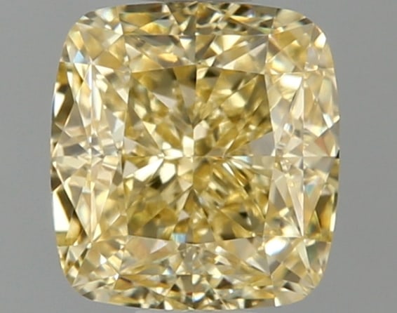 1.01 ctw. VVS2 IGI Certified Cushion Q Cut Loose Diamond (LAB GROWN): IGI Certified Cusq Cut Loose Diamond (LAB GROWN) - Weight :- 1.01 ctw; Color :- Fancy Intense Yellow; Clarity :-VVS2 #3SS23623v15