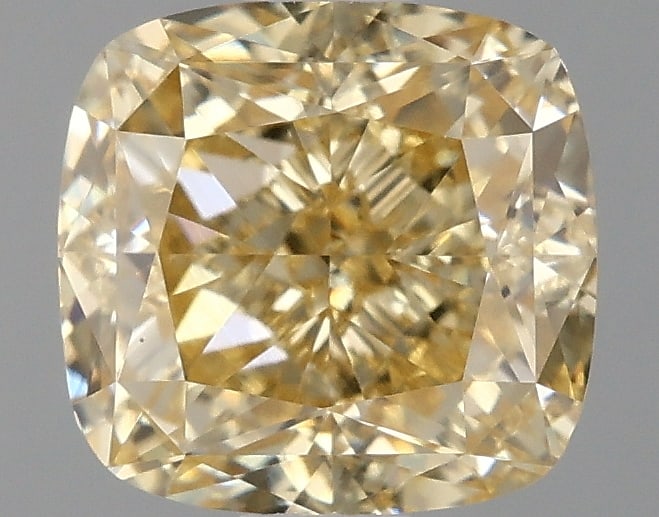 1.43 ctw. VS1 IGI Certified Cushion Q Cut Loose Diamond (LAB GROWN): IGI Certified Cusq Cut Loose Diamond (LAB GROWN) - Weight :- 1.43 ctw; Color :- Fancy Intense Yellow; Clarity :-VS1 #3SS23843v15