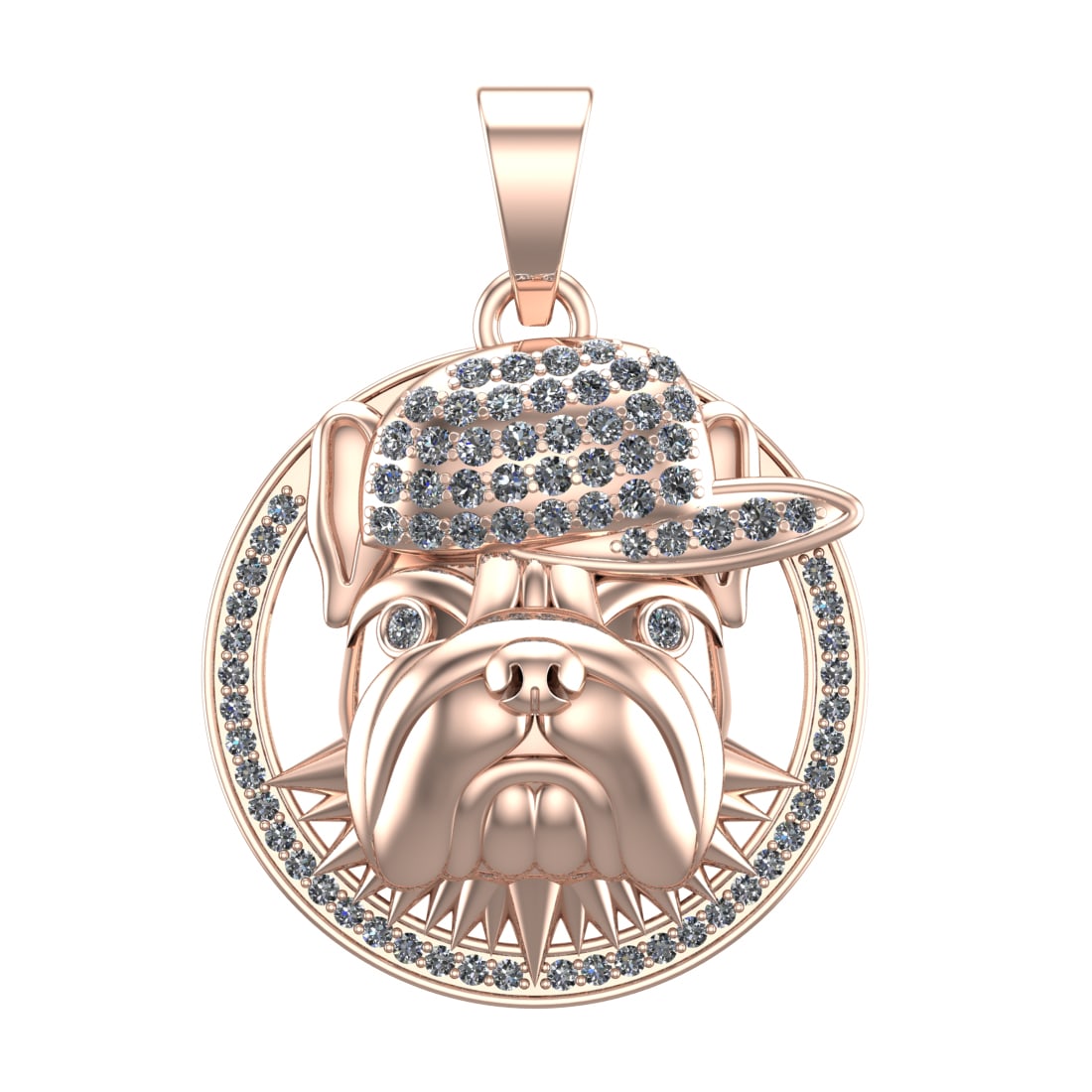 1.46 Ctw SI2/SI1 Diamond Prong Set 14k Rose Gold Pandant (ALL DIAMOND ARE L: Total Daimond Weight :-1.46 Ctw Color : G-H Clarity : SI2/SI1 Setting : Prong Metal Weight : Approx 26.04 gram 14k Rose Gold Pandant (ALL DIAMOND ARE LAB GROWN ) #3SS23088v15