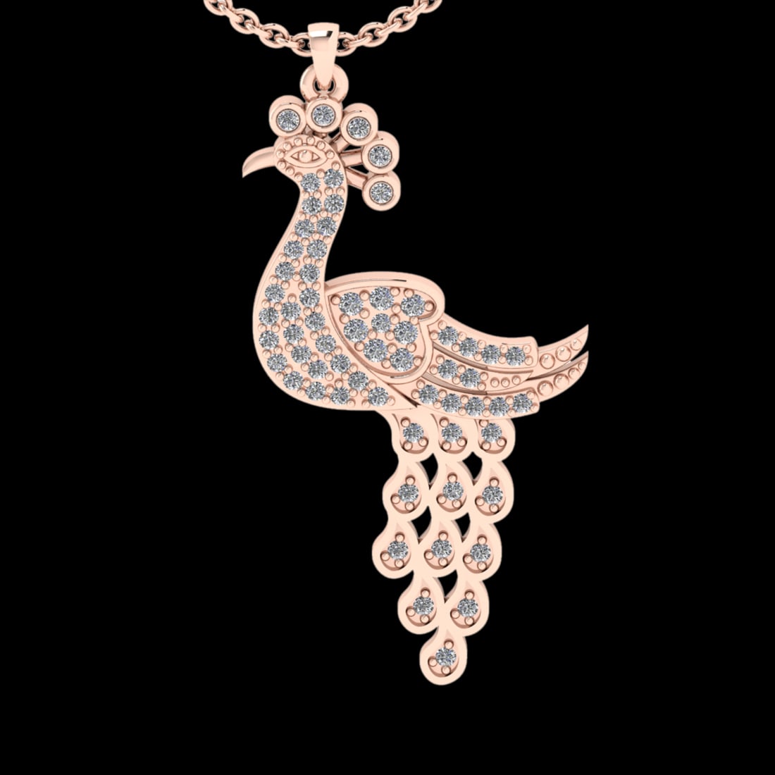 0.60 Ctw VS/SI1 Diamond 14 K Rose Gold Necklace(ALL DIAMOND ARE LAB GROWN ): Total Diamond Weight : 0.60 Ctw (Round cut) Center Diamond Color :- G-H Center Clarity : VS/SI1 Stone Setting : Prong Metal Weight : Approx 3.20 Gram 14 K Rose Gold Necklace(ALL DIAMOND ARE LAB GROWN