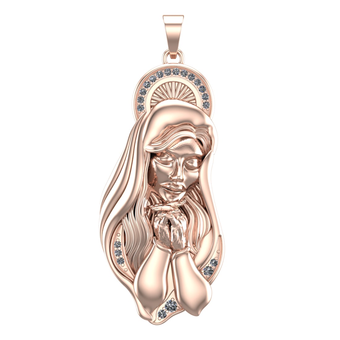 2.80 Ctw VS/SI1 Diamond 14k Rose Gold Pendant(ALL DIAMOND ARE LAB GROWN): Total Daimond Weight :-2.80 Ctw Color : G-H Clarity : VS/SI1 Setting : Prong Metal Weight : Approx 44.97 gram 14k Rose Gold Pendant(ALL DIAMOND ARE LAB GROWN ) #3SS65324v15