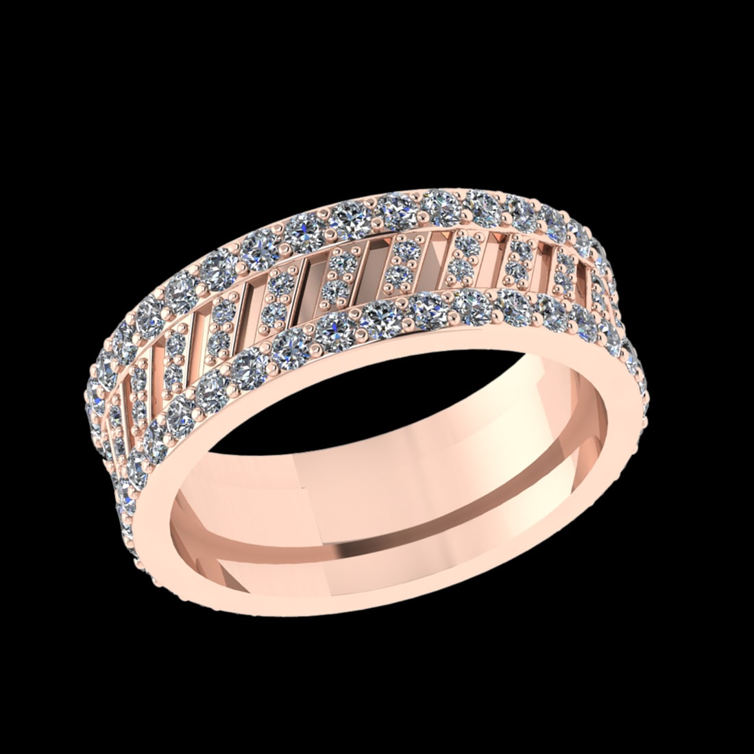 2.10 Ctw VS/SI1 Diamond Prong Set 10k Rose Gold Engagement Ring (ALL DIAMON: Total Daimond Weight :-2.10 Ctw Color : J-K Clarity : VS/SI1 Setting : Prong Metal Weight : Approx 8.46 gram 10k Rose Gold Engagement Ring Current Size 6 (ALL DIAMOND ARE LAB GROWN ) #3SS22772v15