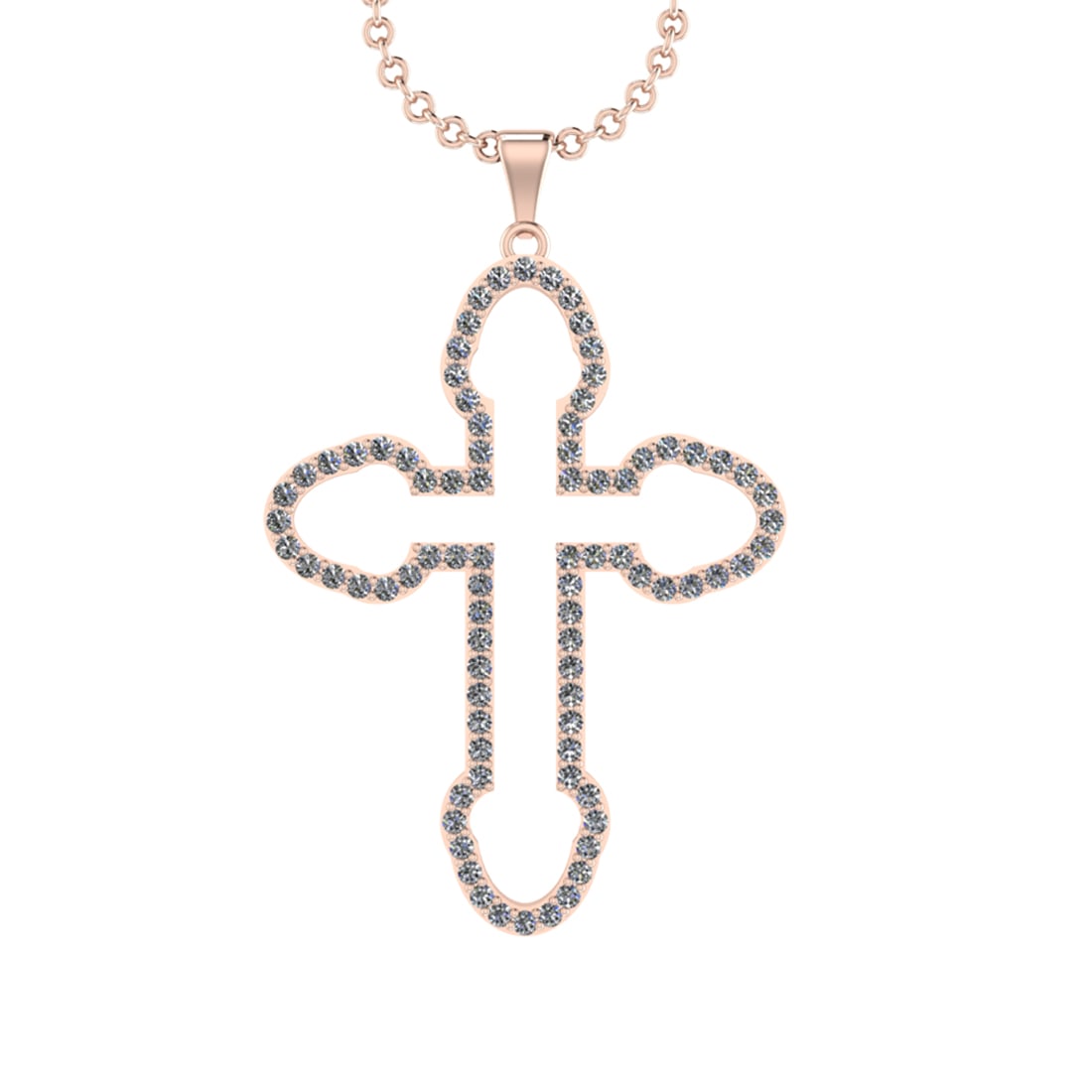 1.17 Ctw VS/SI1 Diamond 14K Rose Gold Necklace (ALL DIAMOND ARE LAB GROWN ): Total Diamond Weight :-1.17 Ctw (Round cut) Color :- J-K Clarity : VS/SI1 Setting : Prong Metal Weight : Approx 5.50gram 14K Rose Gold Necklace (ALL DIAMOND ARE LAB GROWN ) #3SS68458v12