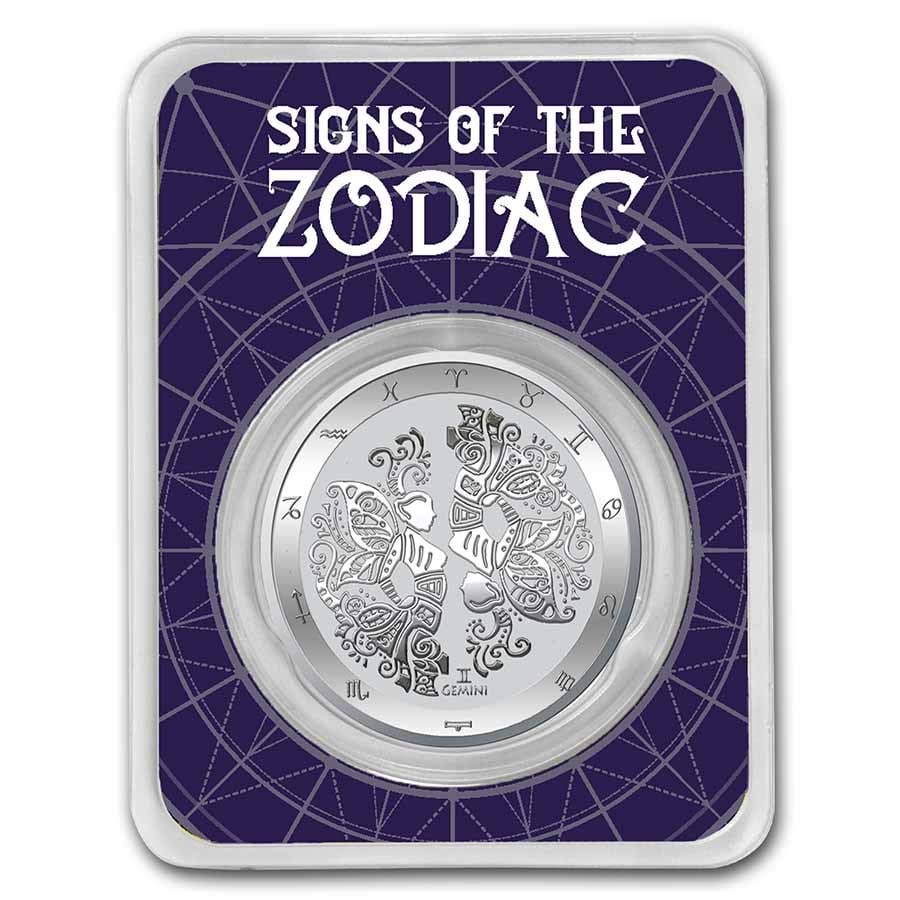 2021 Signs of the Zodiac ? 1 oz Silver Round.: 2021 Signs of the Zodiac ? 1 oz Silver Round. #3SS98402v15