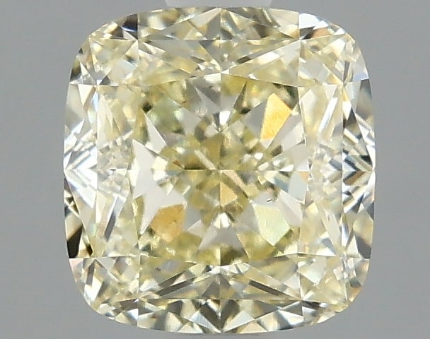 1.67 ctw. VS1 IGI Certified Cushion Q Cut Loose Diamond (LAB GROWN): IGI Certified Cusq Cut Loose Diamond (LAB GROWN) - Weight :- 1.67 ctw; Color :- FANCY LIGHT YELLOW; Clarity :-VS1 #3SS23978v15