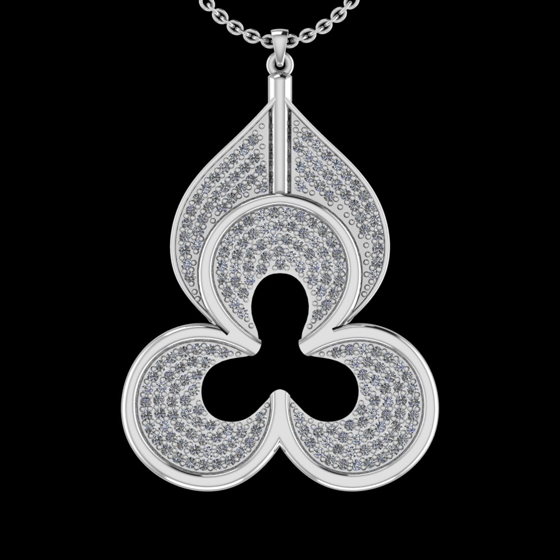 1.08 Ctw VS/SI1 Diamond 10K white Gold Pandant (ALL DIAMOND ARE LAB GROWN ): Total Daimond Weight :-1.08 Ctw Color : G-H Clarity : VS/SI1 Setting : Prong Metal Weight : Approx 13.67 gram 10K White Gold Pandant (ALL DIAMOND ARE LAB GROWN ) #3SS23176v15