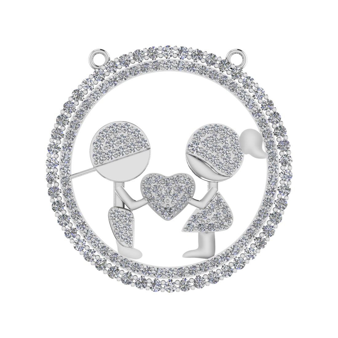 1.58 Ctw SI2/SI1 Diamond Prong Set 14k white Gold Pendant (ALL DIAMOND ARE: Total Daimond Weight :-1.58 Ctw Color : G-H Clarity : SI2/SI1 Setting : Prong Metal Weight : Approx 6.45 gram 14k White Gold Pendant (ALL DIAMOND ARE LAB GROWN ) #3SS96490v15