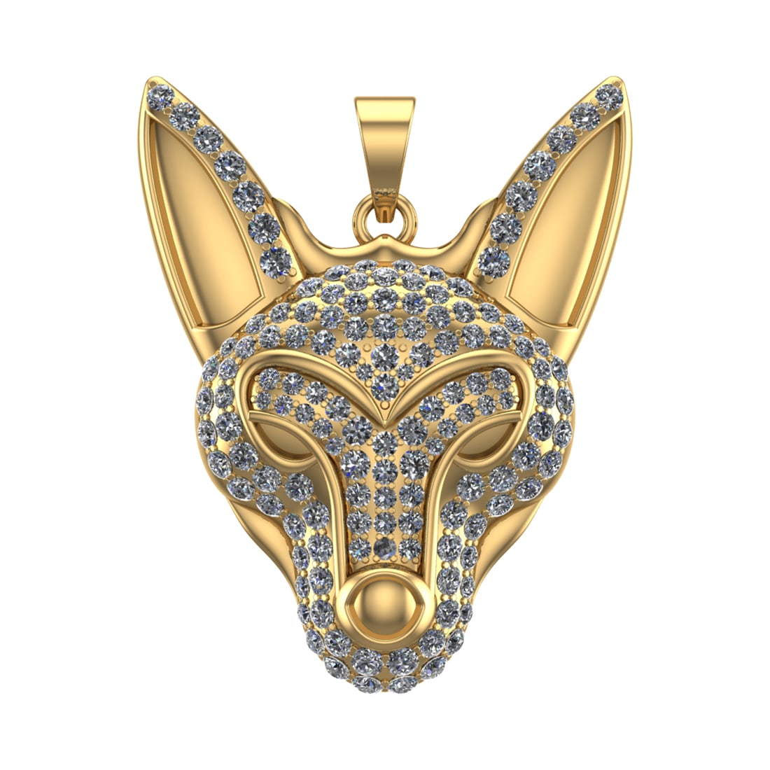6.07 Ctw VS/SI1 Diamond 14k Yellow Gold Animal Creature Theme Pendant (ALL: Total Daimond Weight :-6.07 Ctw Color : G-H Clarity : VS/SI1 Setting : Prong Metal Weight : Approx 28.63 gram 14k Yellow Gold Animal Creature Theme Pendant (ALL DIAMOND ARE LAB GROWN ) current Ring Si
