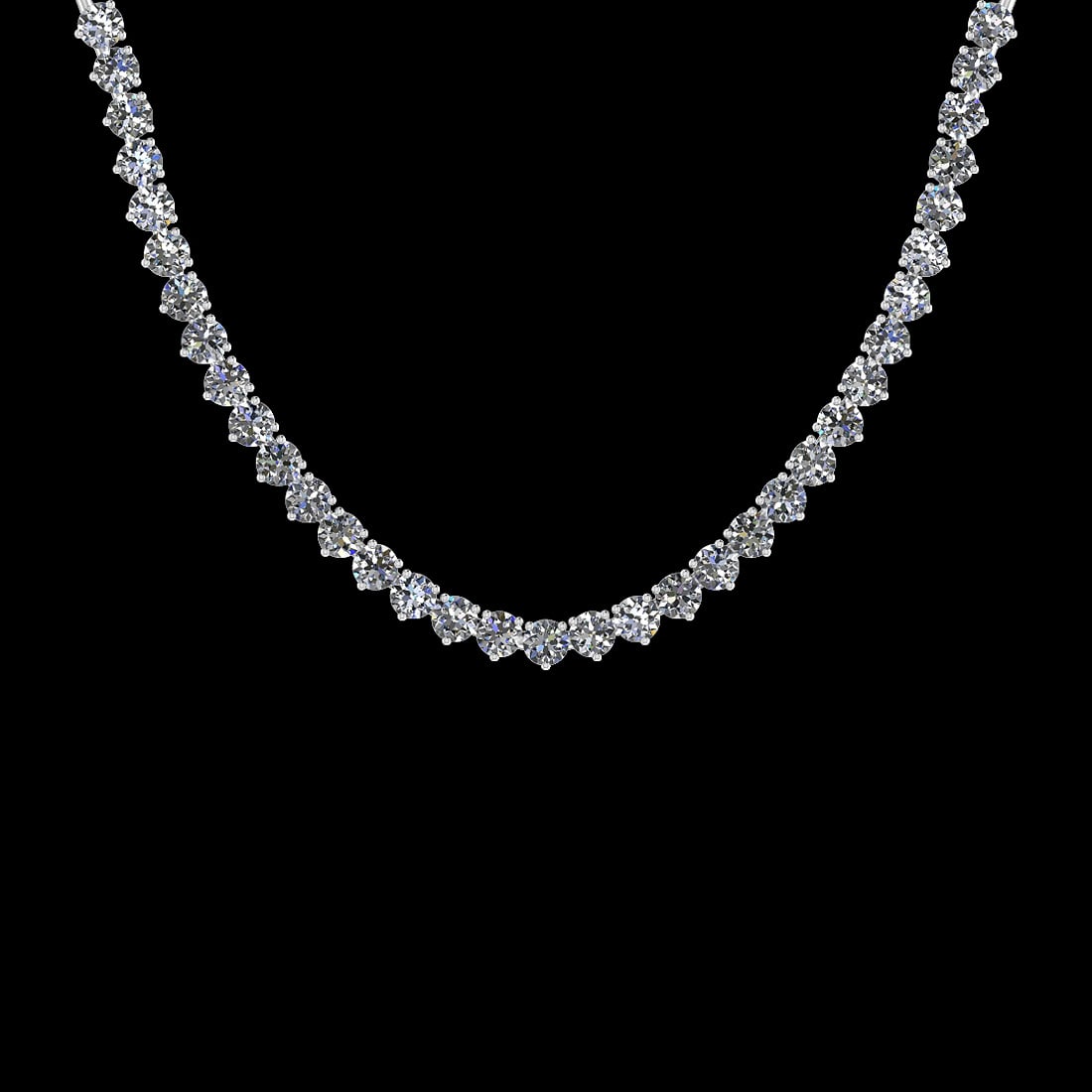 4.64 Ctw VS/SI1 Diamond 3 14K White Gold Necklace (ALL DIAMOND ARE LAB GROW (1 of 1)