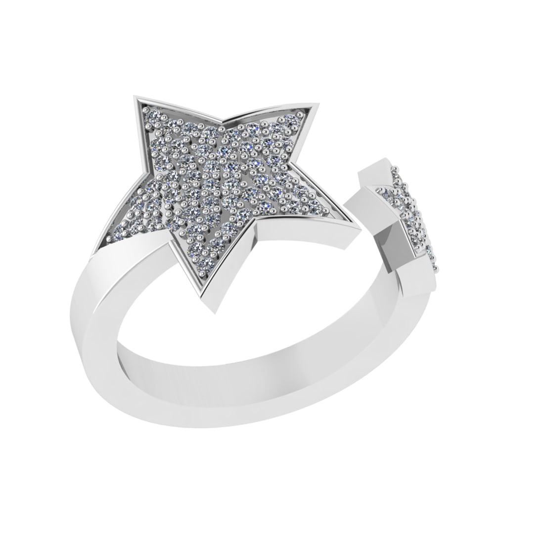 0.48 Ctw VS/SI1 Diamond 14k white Gold Cuslter Engagement Ring: Total Daimond Weight :-0.48 Ctw Color : G-H Clarity : VS/SI1 Setting : Prong Metal Weight : Approx 5.14 gram 14k White Gold Cuslter Engagement Ring Current Ring Size 6 (ALL DIAMOND ARE LAB GROWN ) #3S