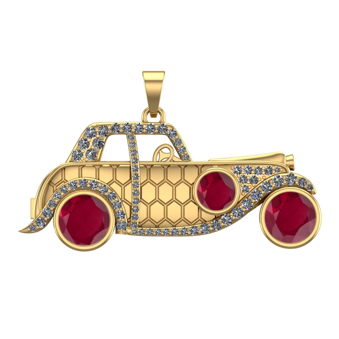 6.09 Ctw VS/SI1 Rubyand Diamond Prong Set 14k Yellow Gold Vintage Style Car: Center Stone Weight :-4.84 Ctw ( Round Cut ) Center Stone Color :-Ruby Center Stone Setting : Prong Side Diamond Weight Of Ctw :- 1.25 Ctw Color : J-K Clarity : VS/SI1 Daimond Setting : Prong Metal We