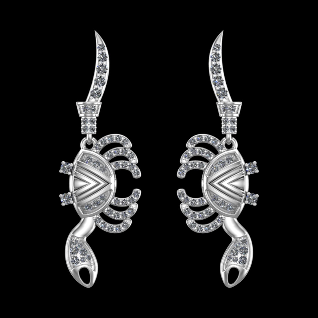 1.91 Ctw SI1/SI2Diamond Prong Set 10k white Gold Crab Theme Pendant (ALL DI: Total Daimond Weight :-1.91 Ctw Color : J-K Clarity : SI1/SI2 Setting : Prong Metal Weight : Approx 12.29 gram 10k White Gold Crab Theme Pendant (ALL DIAMOND ARE LAB GROWN ) #3SS96262v15