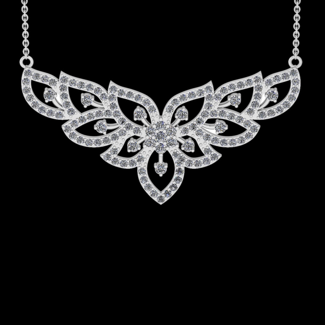 2.43 Ctw VS/SI1 Diamond 10K white Gold Pandant (ALL DIAMOND ARE LAB GROWN ): Total Daimond Weight :-2.43 Ctw Color : G-H Clarity : VS/SI1 Setting : Prong Metal Weight : Approx 8.25 gram 10K White Gold Pandant (ALL DIAMOND ARE LAB GROWN ) #3SS23167v15