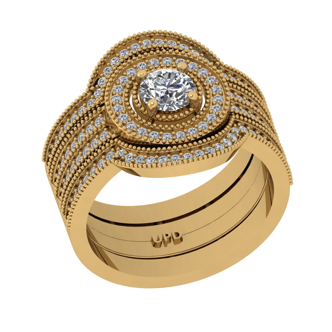 1.15 Ctw VS/SI1 Diamond 14K Yellow Gold Engagement Ring (ALL DIAMOND ARE LA: Center Diamond Weight :- 0.50 Ctw (Round cut) Color :- J-K Clarity : VS/SI1 Center Stone Setting : Prong Side Diamond Weight Of Ctw 0.65 Ctw Color : J-K Clarity : VS/SI1 Stone Setting : Prong Metal We