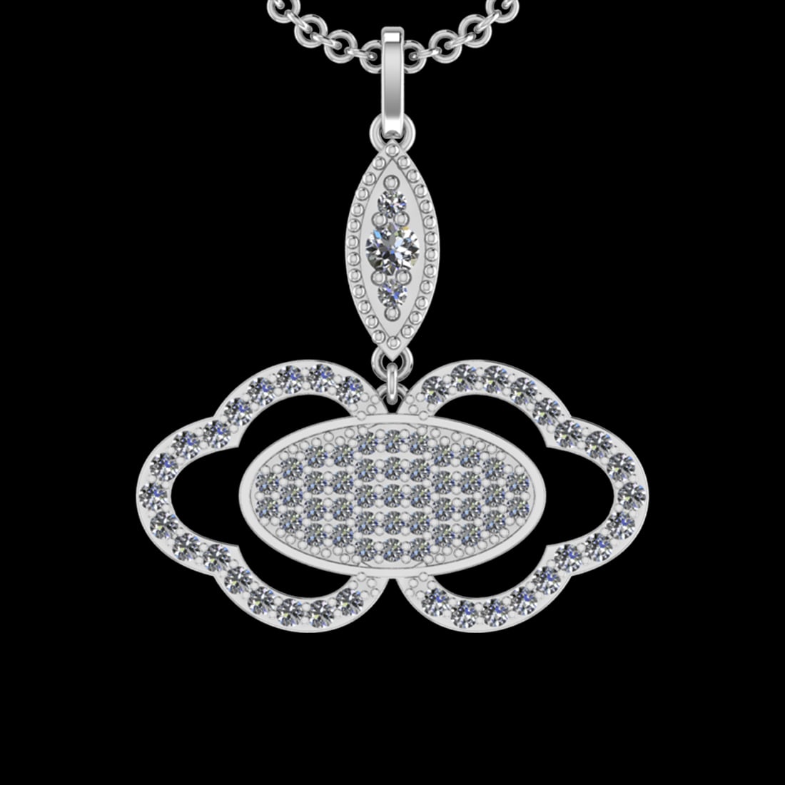 1.45 Ctw VS/SI1 Diamond 10k white Gold Christmas Theme Pandant (ALL DIAMOND: Center Daimond Weight :-0.25 Ctw ( Round Cut) Color : G-H Clarity : VS/SI1 Side Diamond Weight Of Ctw 1.20 Ctw Color : G-H Clarity : VS/SI1 Daimond Setting : Prong Metal Weight : Approx 7.91 gram 10k