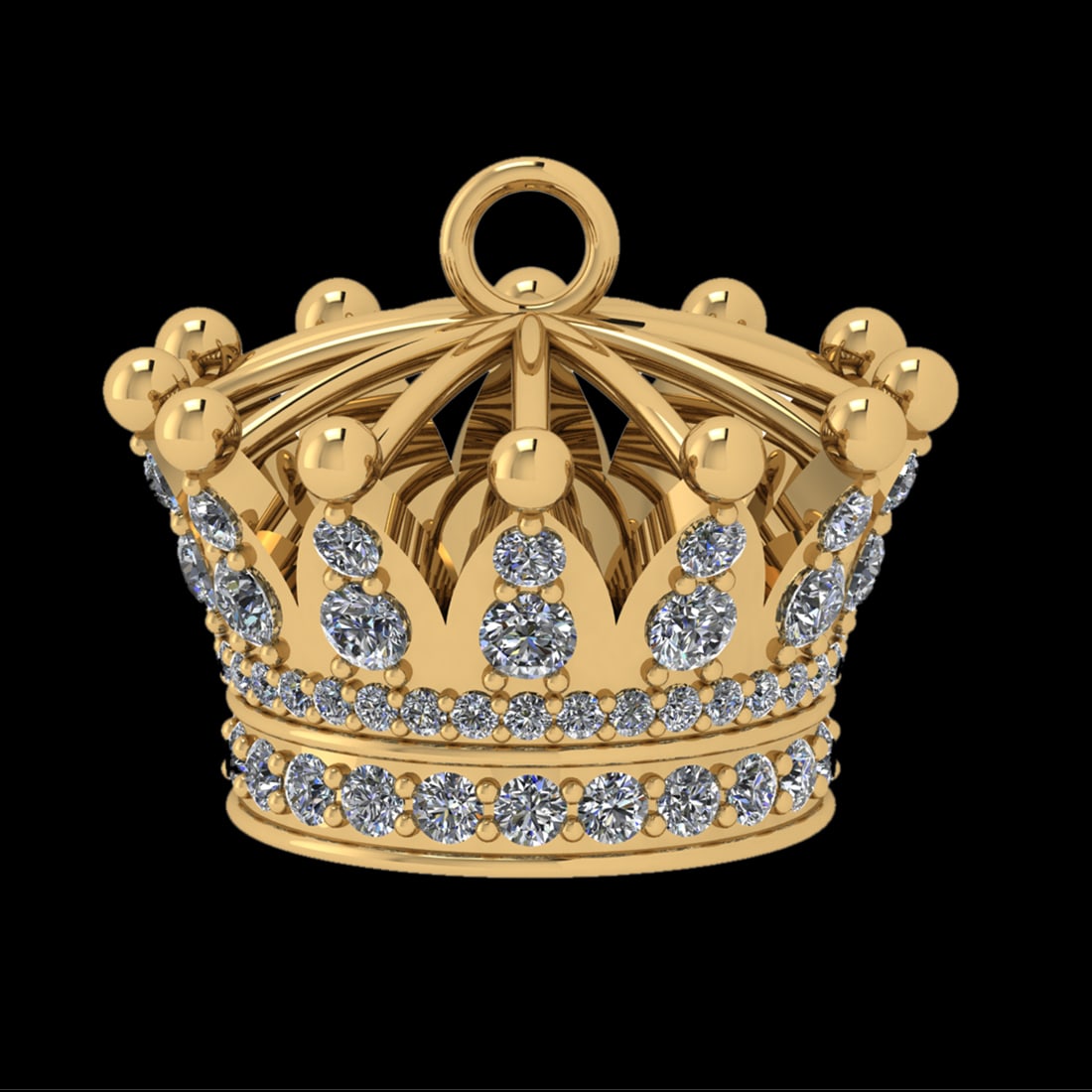 1.11 Ctw SI2/SI1 Diamond 10k Yellow Gold Pandant (ALL DIAMOND ARE LAB GROWN (1 of 1)