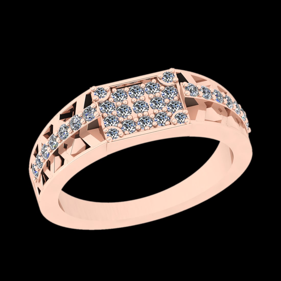 0.44 Ctw VS/SI1 Diamond Prong Set 10k Rose Gold Engagement Ring: Total Daimond Weight :-0.44 Ctw Color : J-K Clarity : VS/SI1 Setting : Prong Metal Weight : Approx 4.91 gram 10k Rose Gold Engagement Ring Current Ring Size 6 (ALL DIAMOND ARE LAB GROWN ) #3SS97434v15